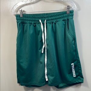 Essentials Green Athletic Shorts with Elastic Waistband‎ size XL